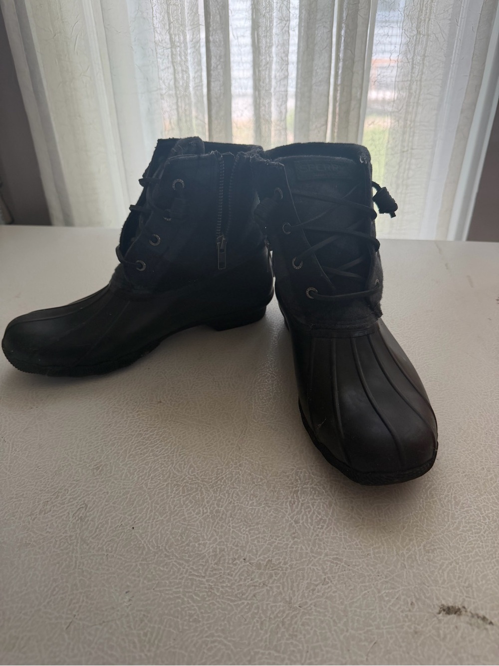 Black Plaid Sperry Duck Boot
